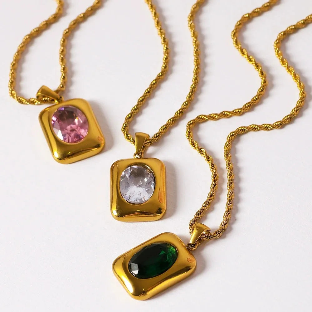 Square Pendant Necklace