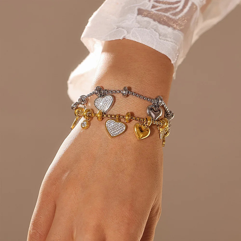 Heart Charm Bracelet