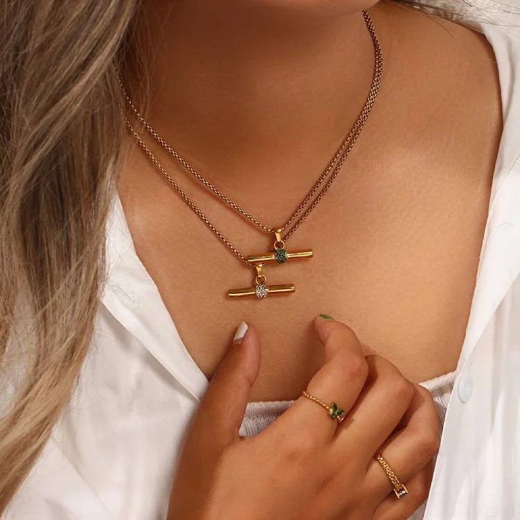 T-Bar Pendant Necklace