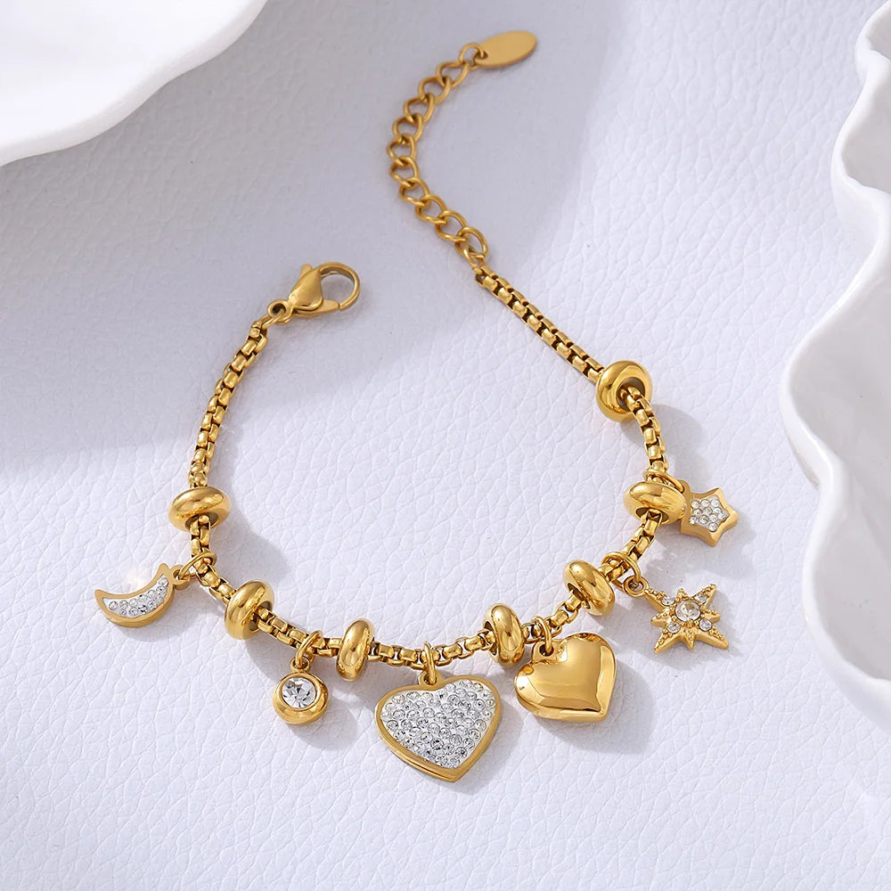 Heart Charm Bracelet