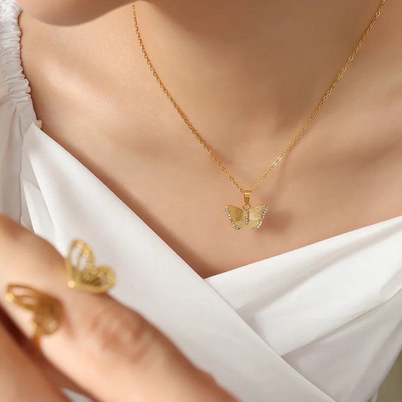 Butterfly Pendant Necklace