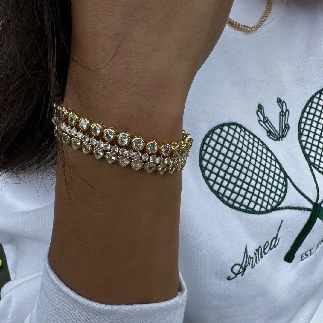 Bezel Heart Bracelet