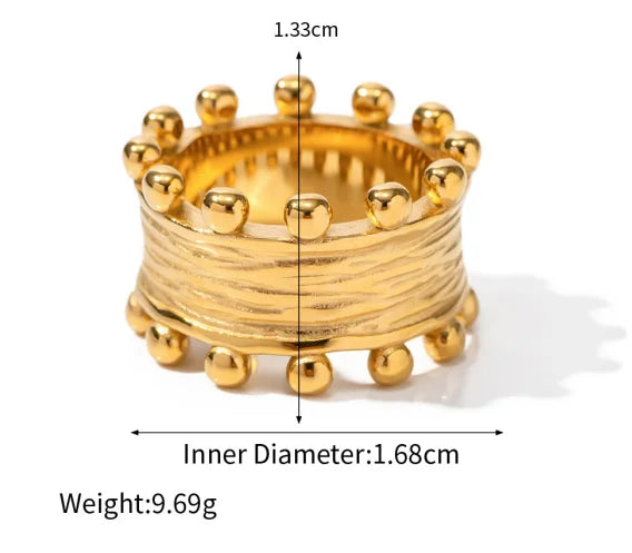 Wide Textured Ring