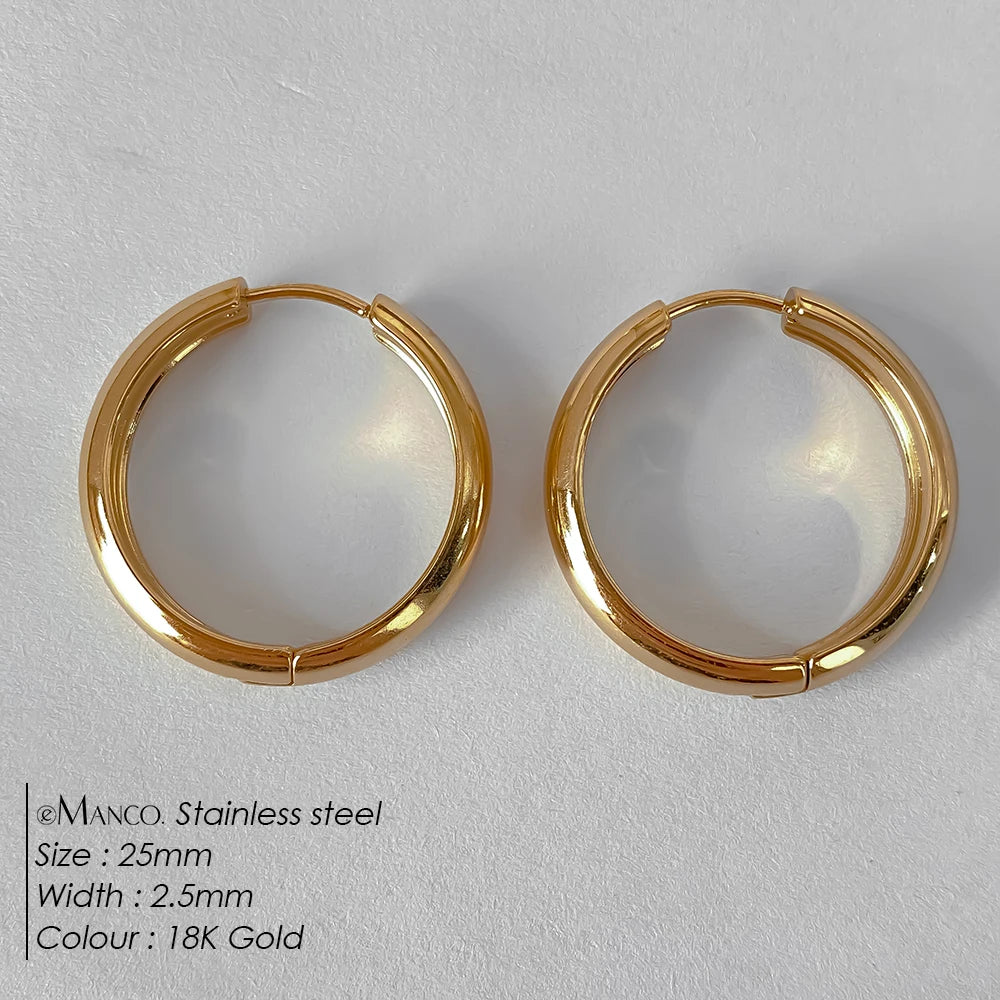 Wide Hoop Earrings
