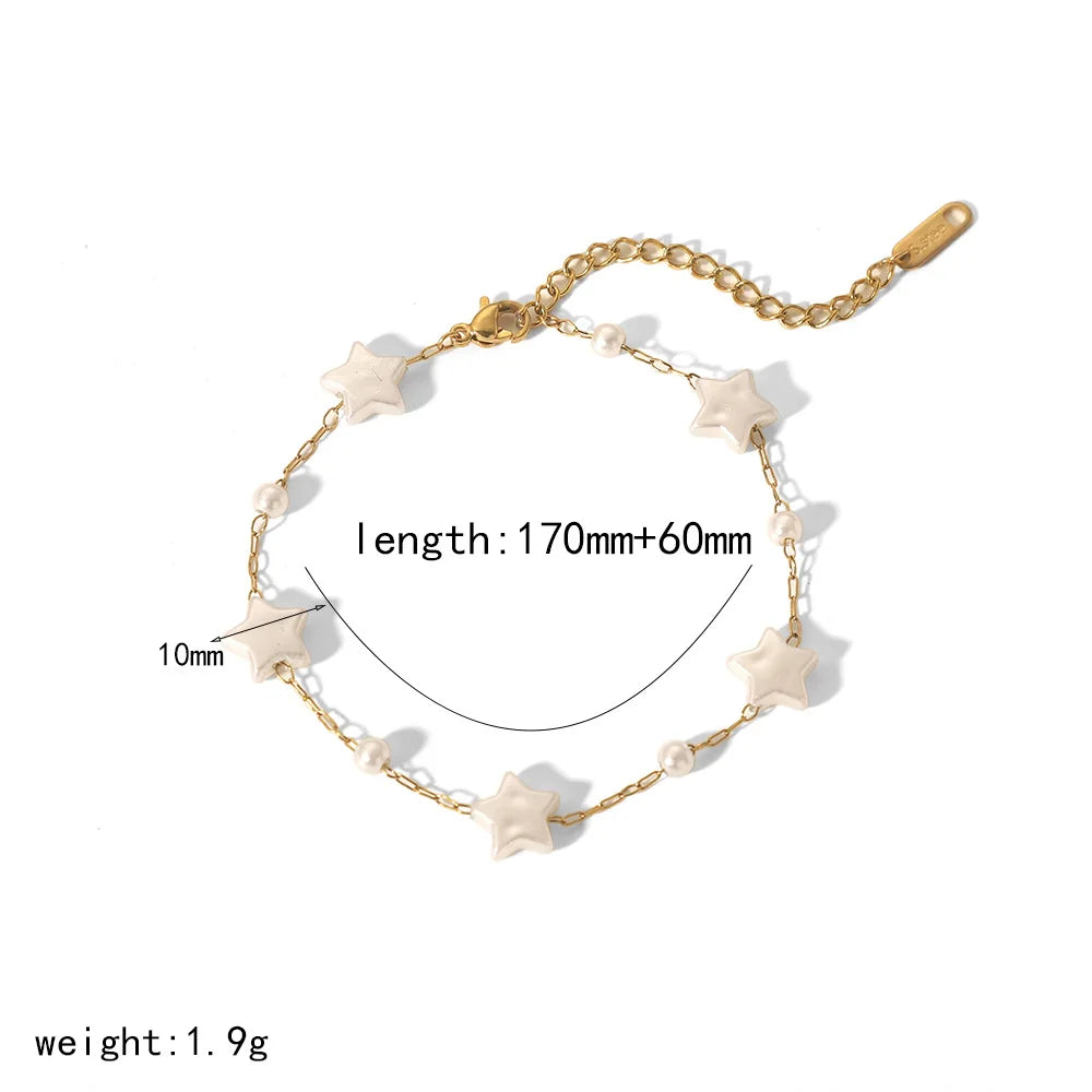 Faux Pearl Necklace, Bracelet
