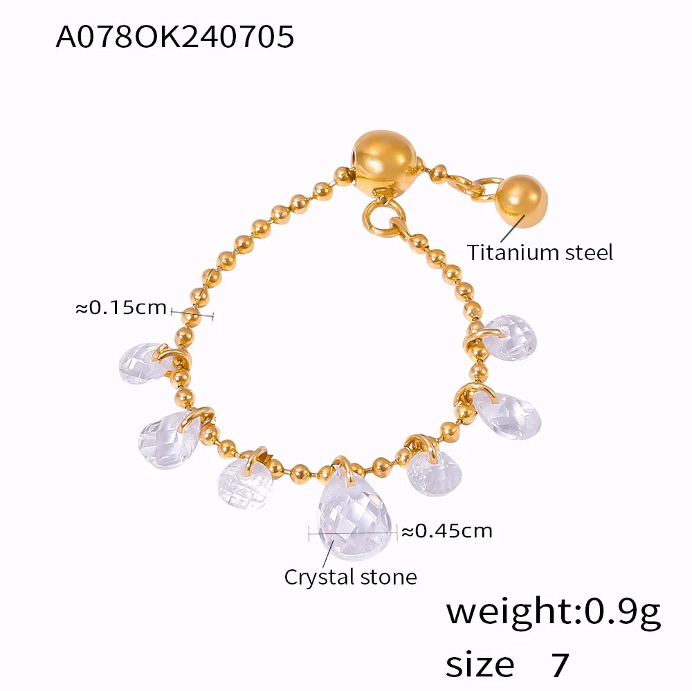 Chain Ring with Teardrops