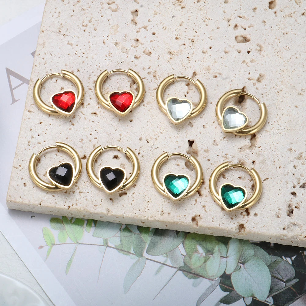 Heart Hoop Earrings