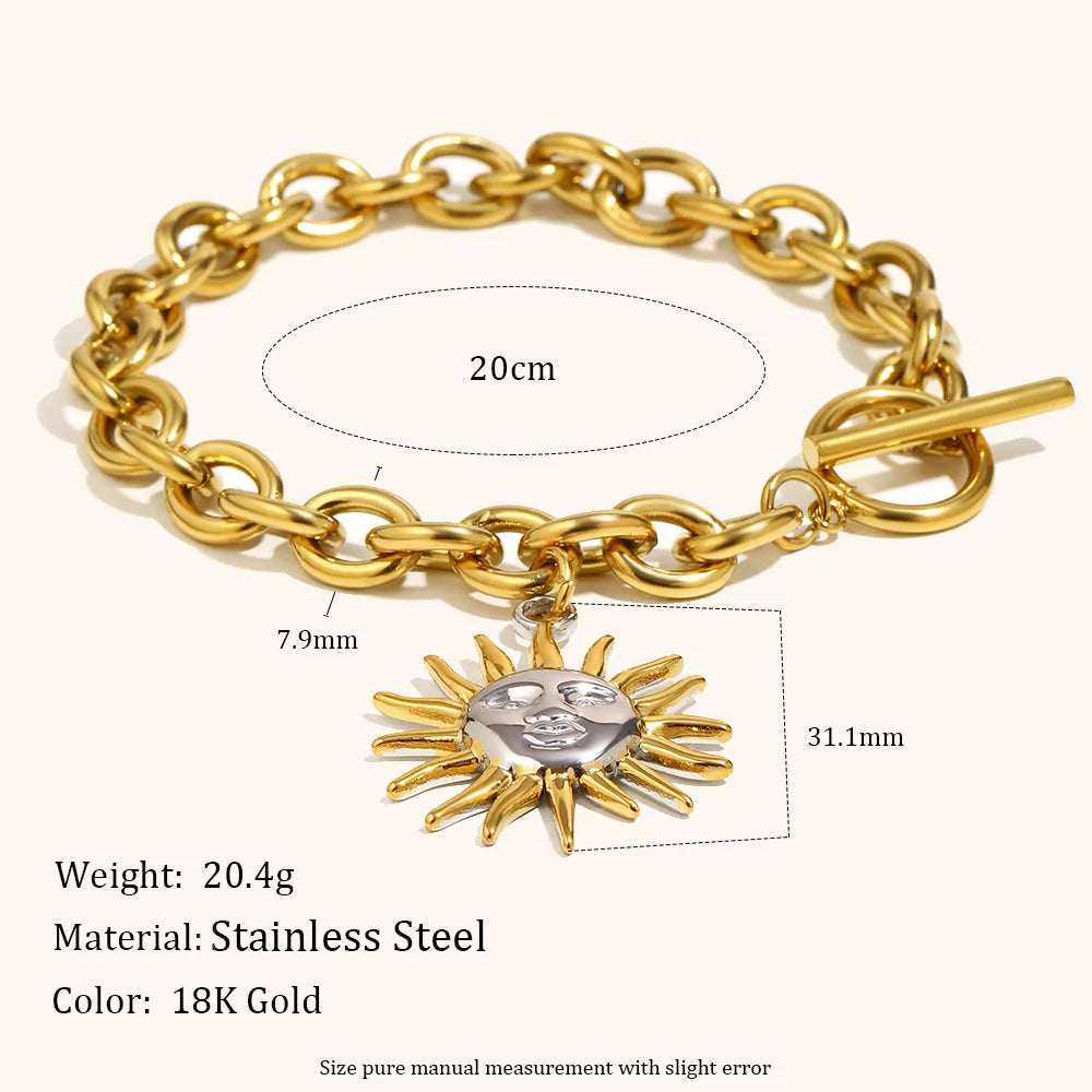 Sun Necklace, Bracelet, & Earrings