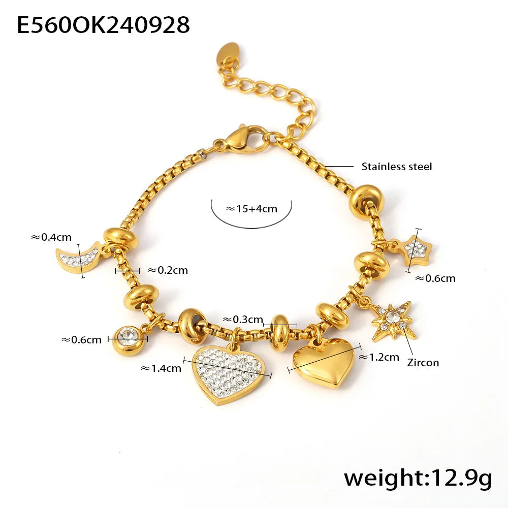 Heart Charm Bracelet