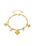 Puffy Heart Charm Bracelet
