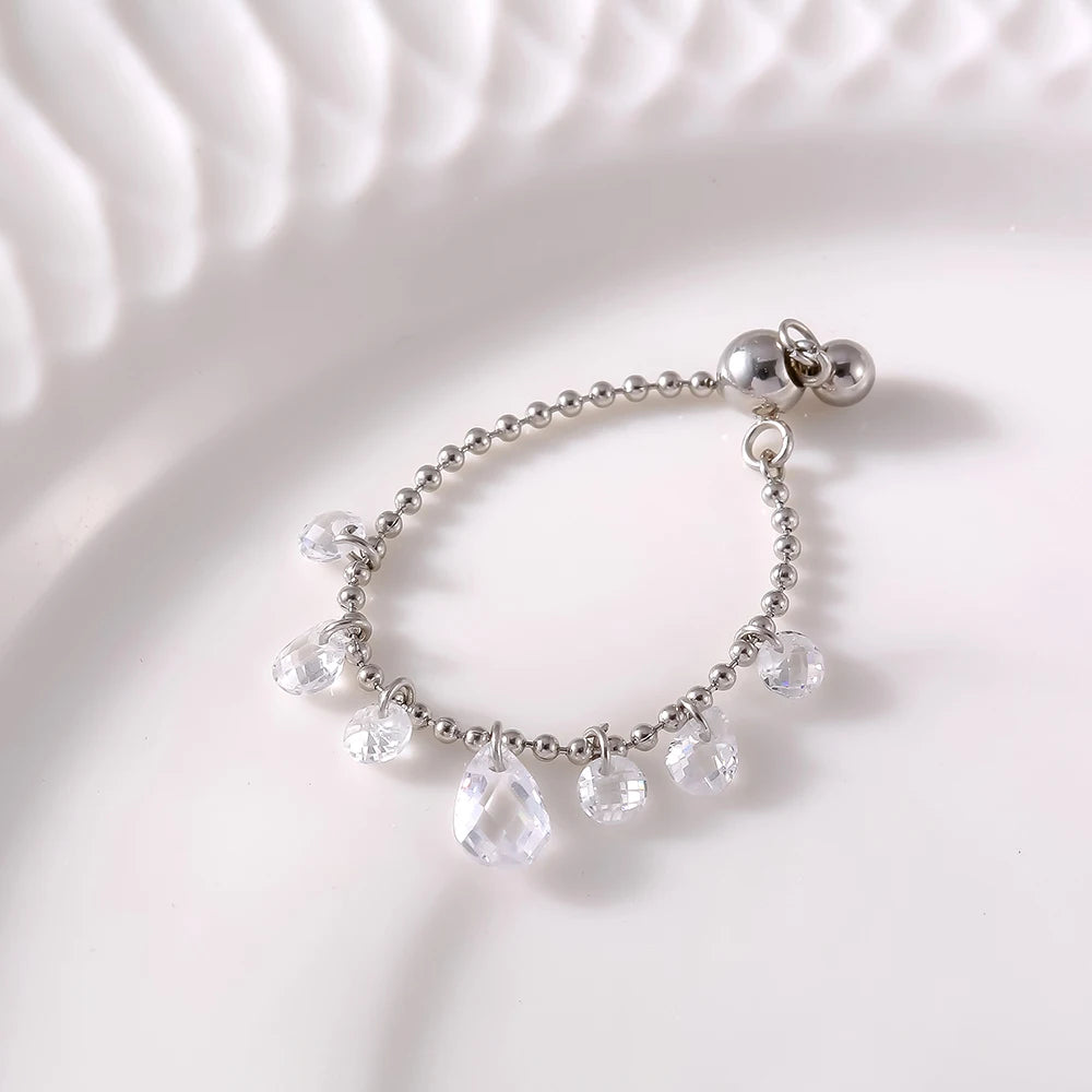 Chain Ring with Teardrops