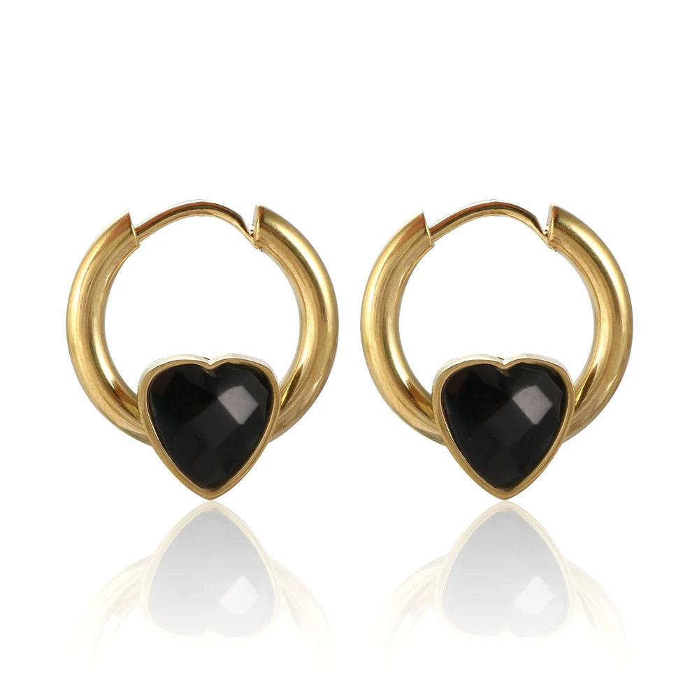 Heart Hoop Earrings
