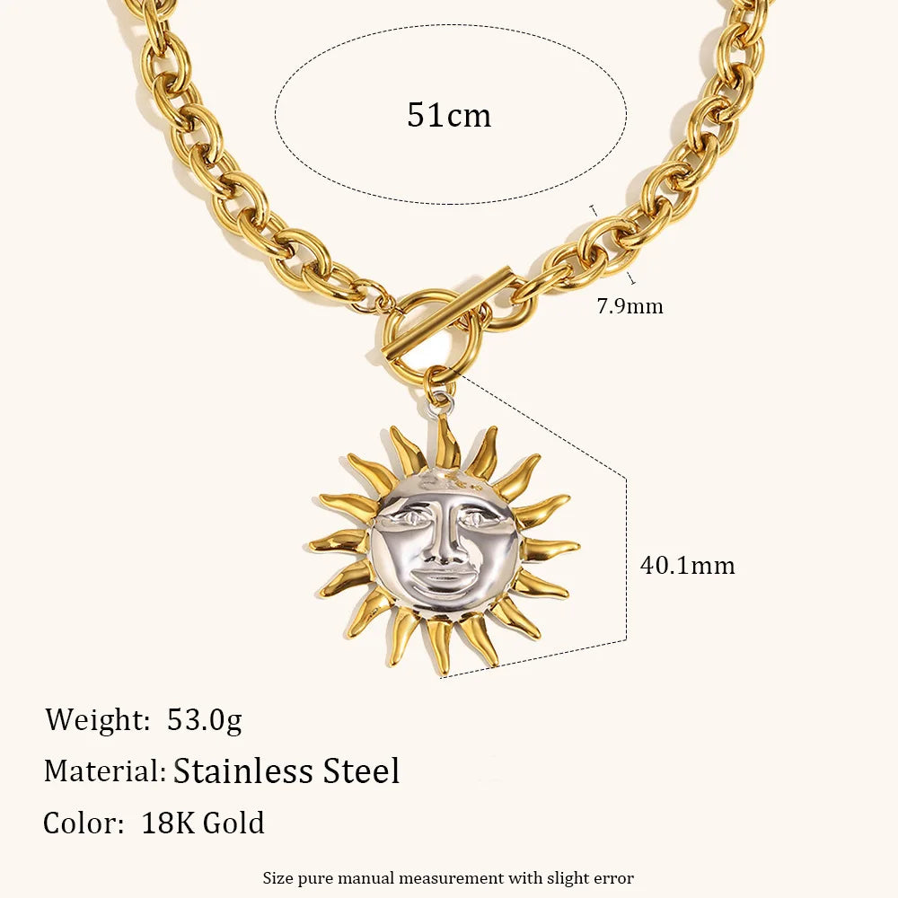 Sun Necklace, Bracelet, & Earrings