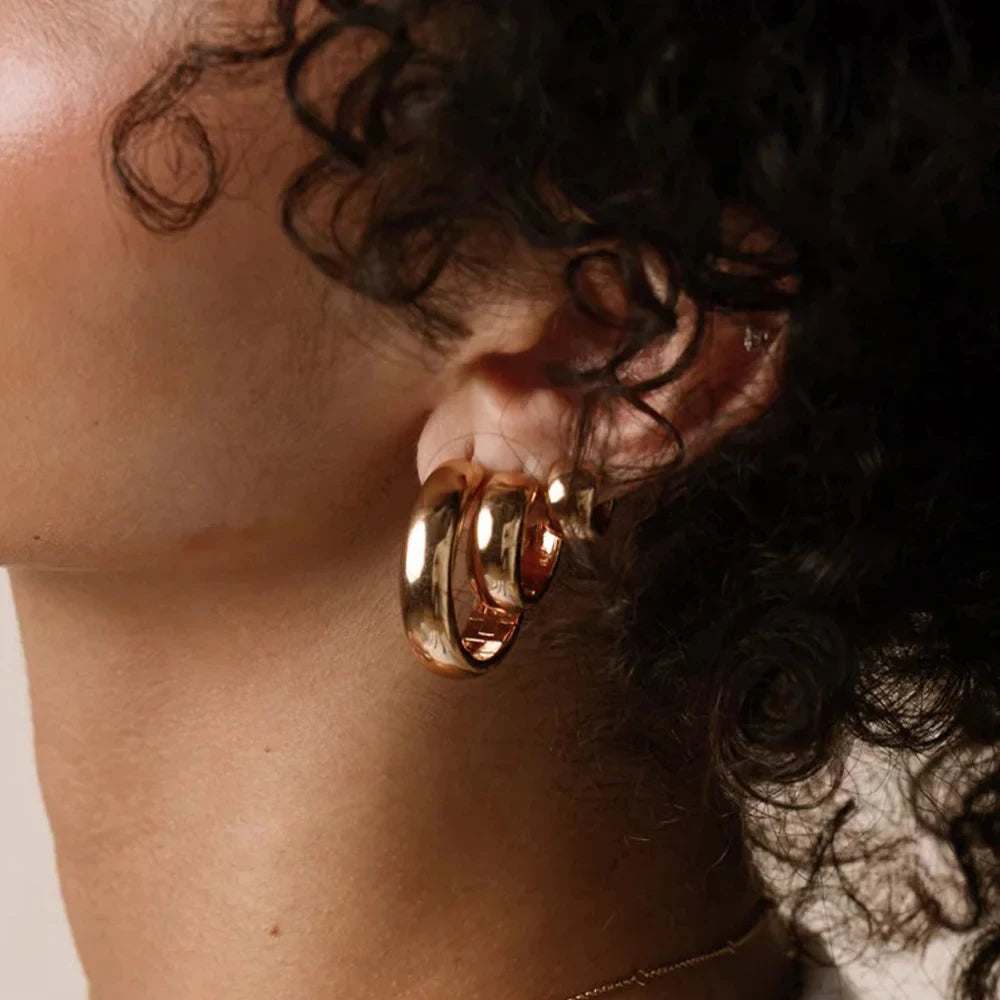 Wide Hoop Earrings