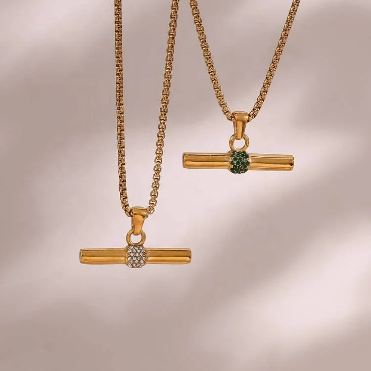 T-Bar Pendant Necklace