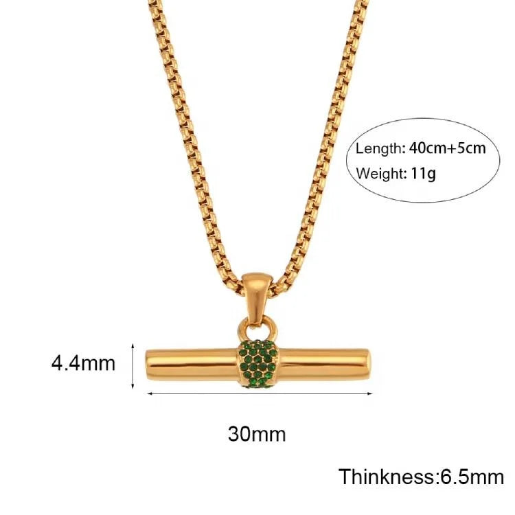 T-Bar Pendant Necklace