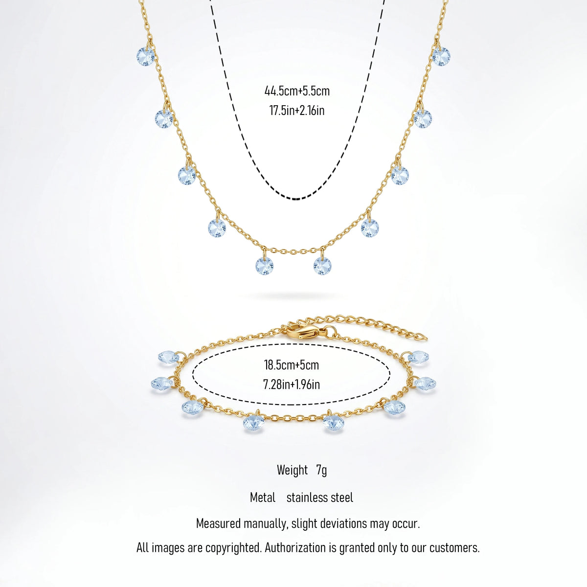 Teardrop Necklace/Bracelet Set