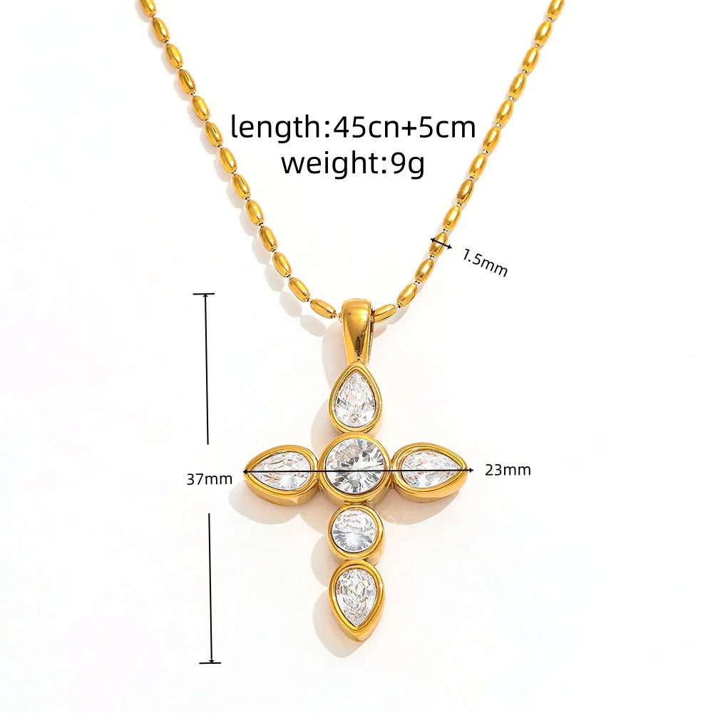 Cross Necklace & Earrings
