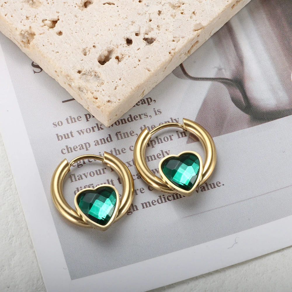 Heart Hoop Earrings