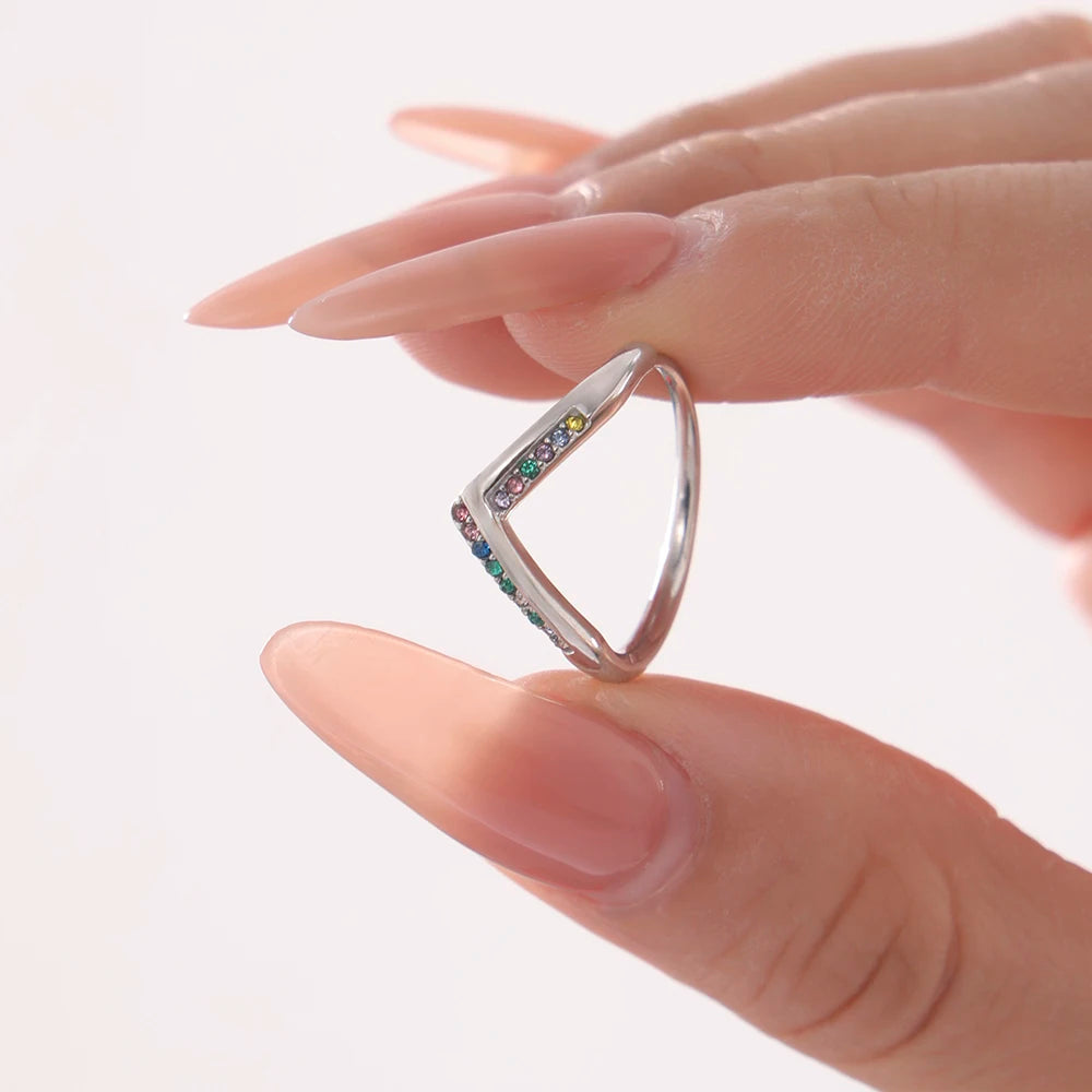 V Stacklable Ring
