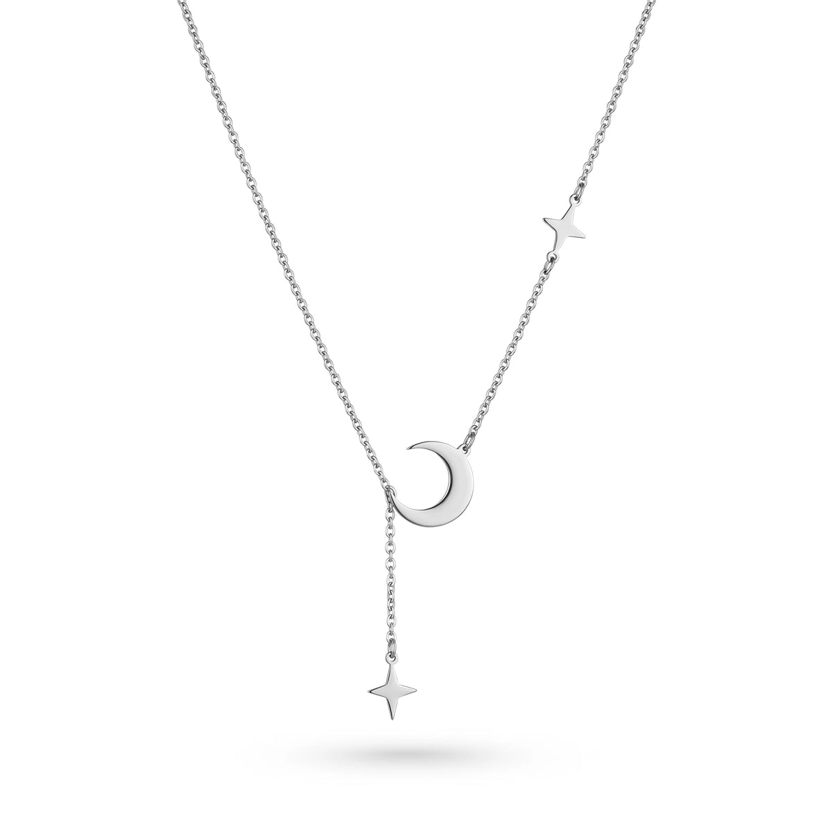 Moon & Star Lariat Necklace