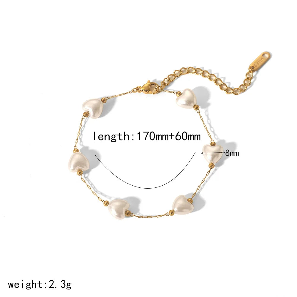 Faux Pearl Necklace, Bracelet