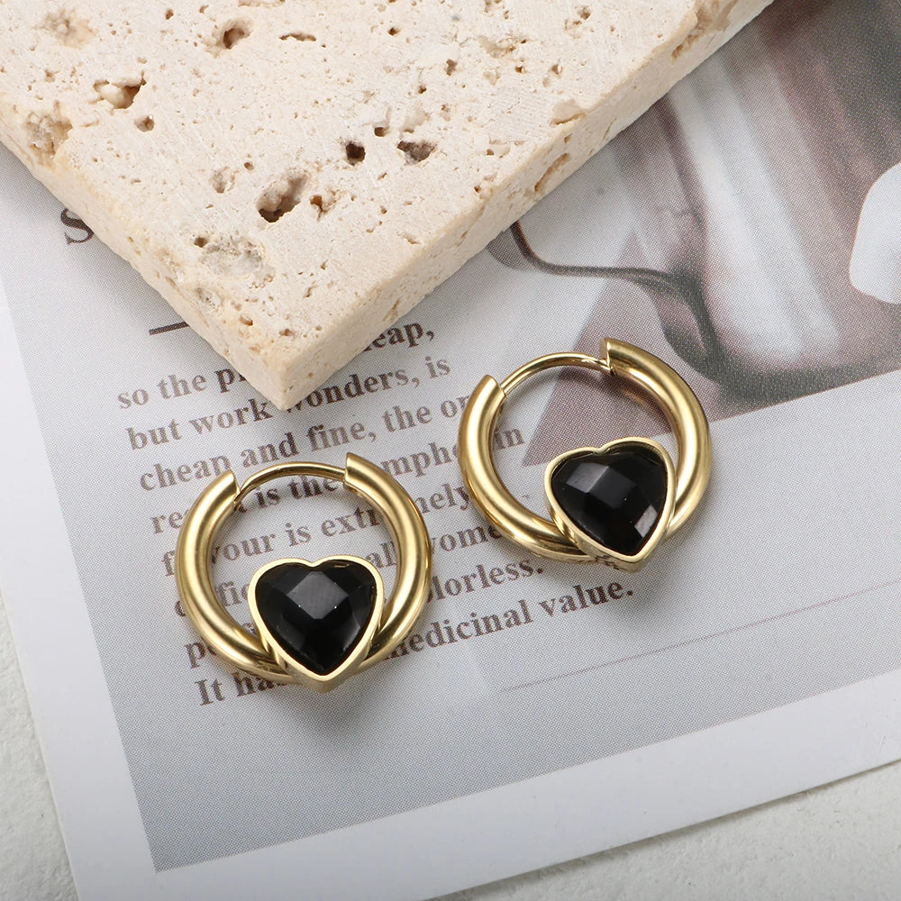 Heart Hoop Earrings