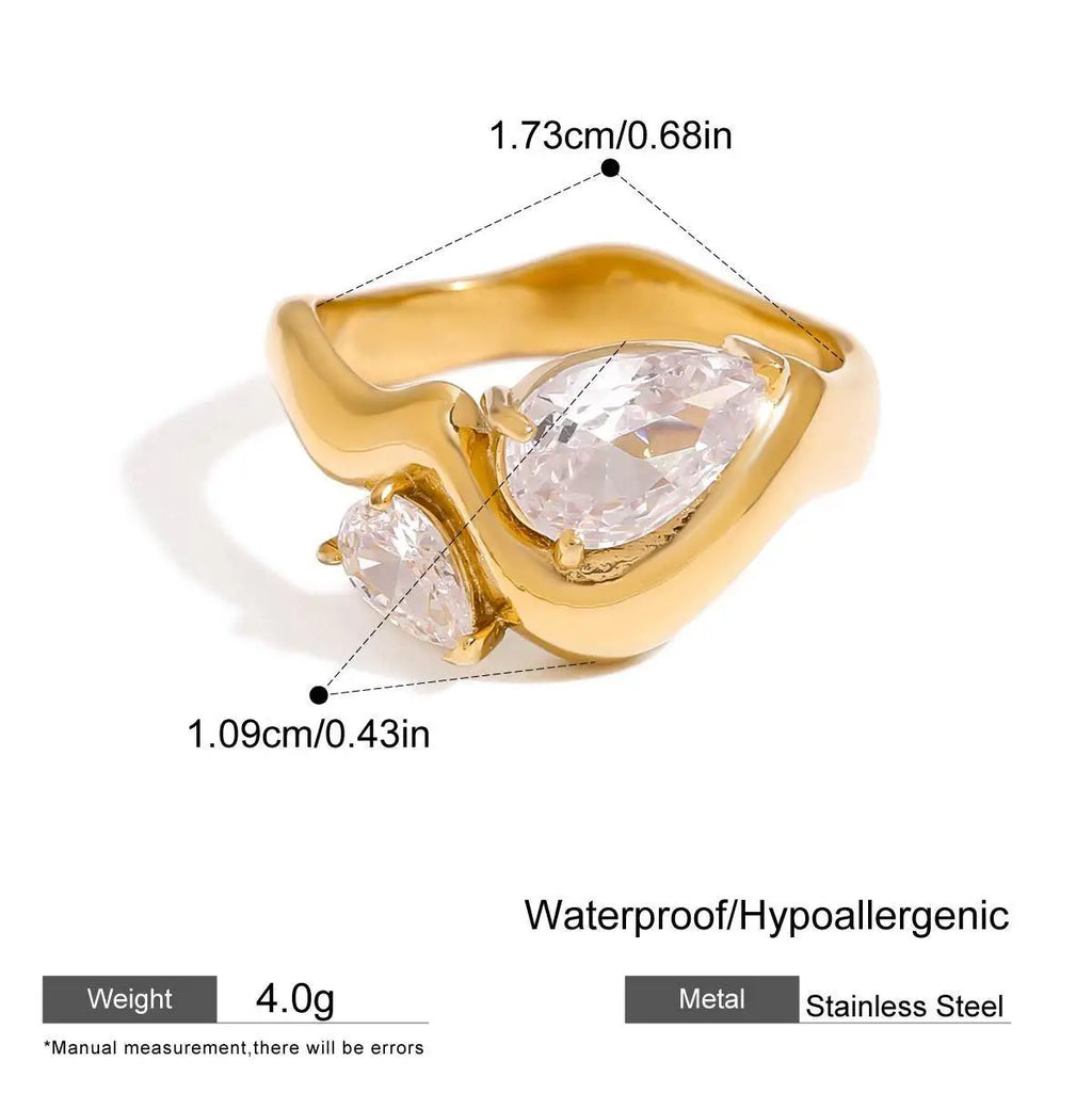 Irregular Teardrop Ring