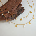 Star & Moon Charm Necklace