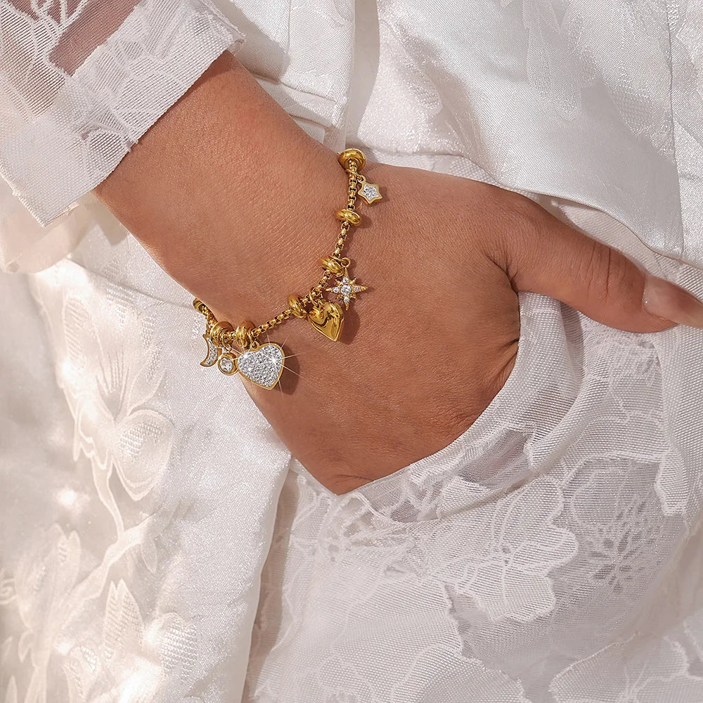 Heart Charm Bracelet