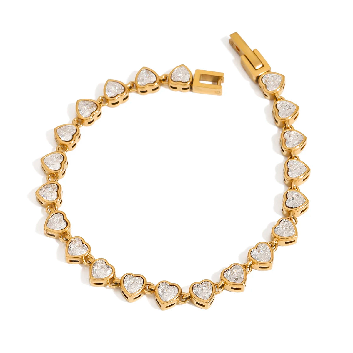 Bezel Heart Bracelet