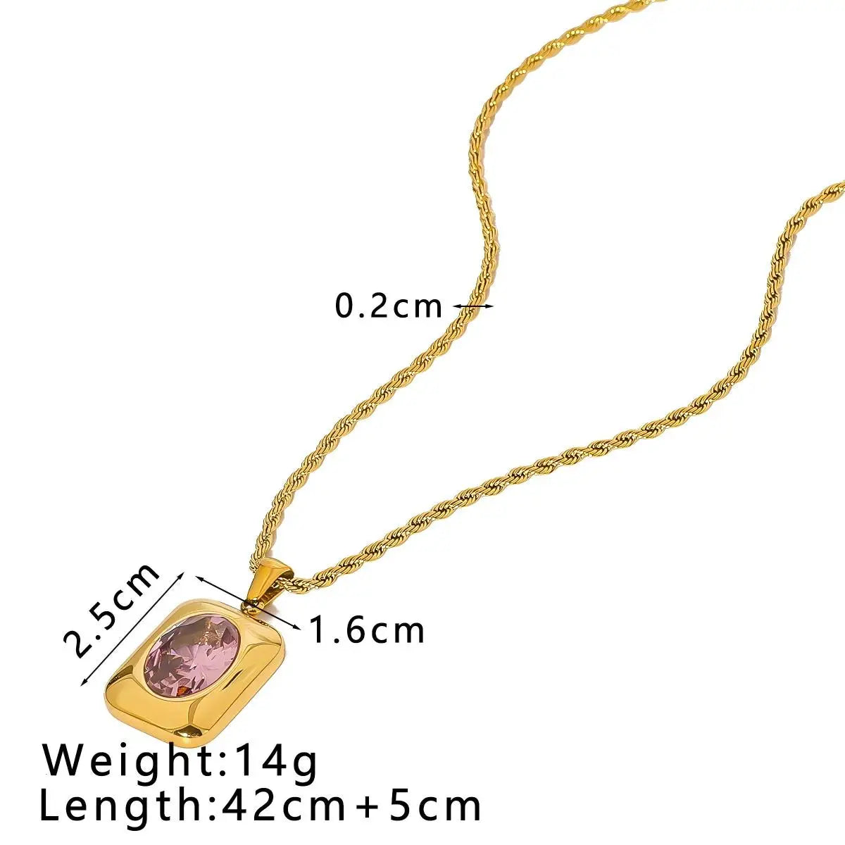 Square Pendant Necklace