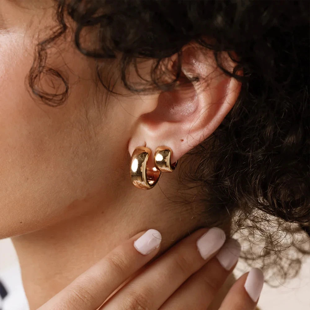 Wide Hoop Earrings