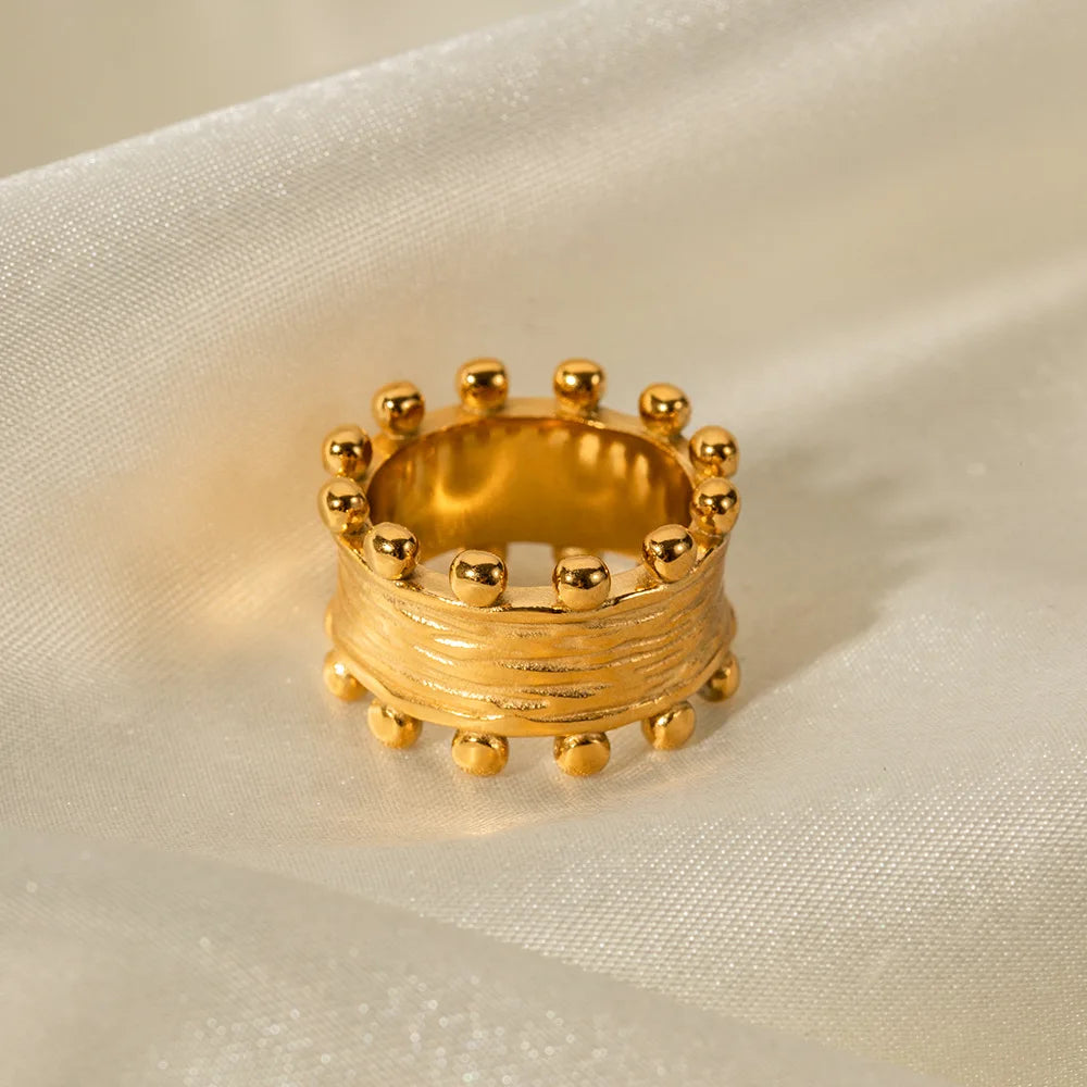 Wide Textured Ring