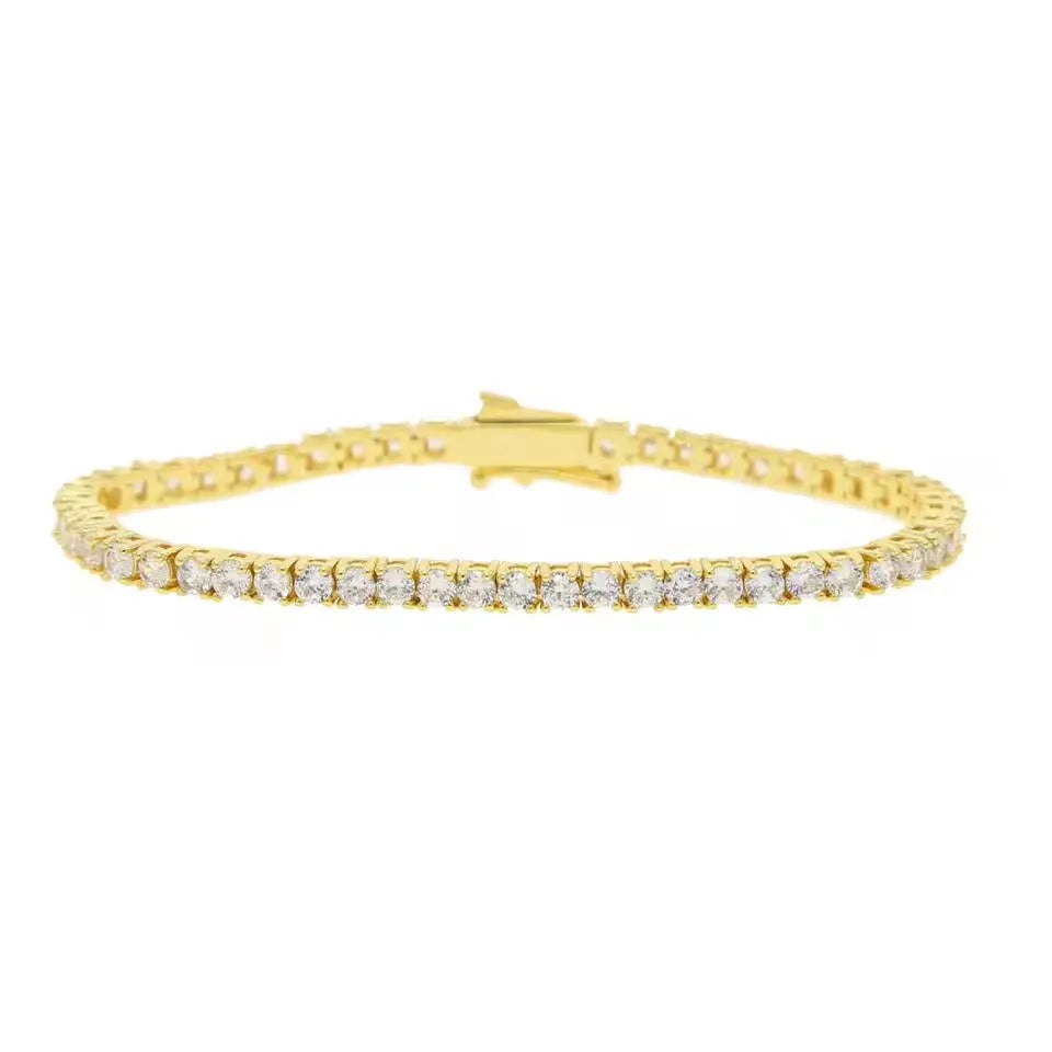 Bezel Heart Tennis Bracelet