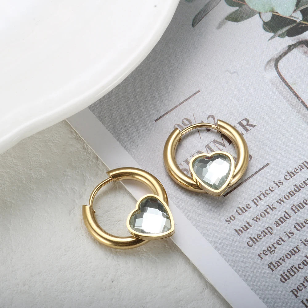 Heart Hoop Earrings