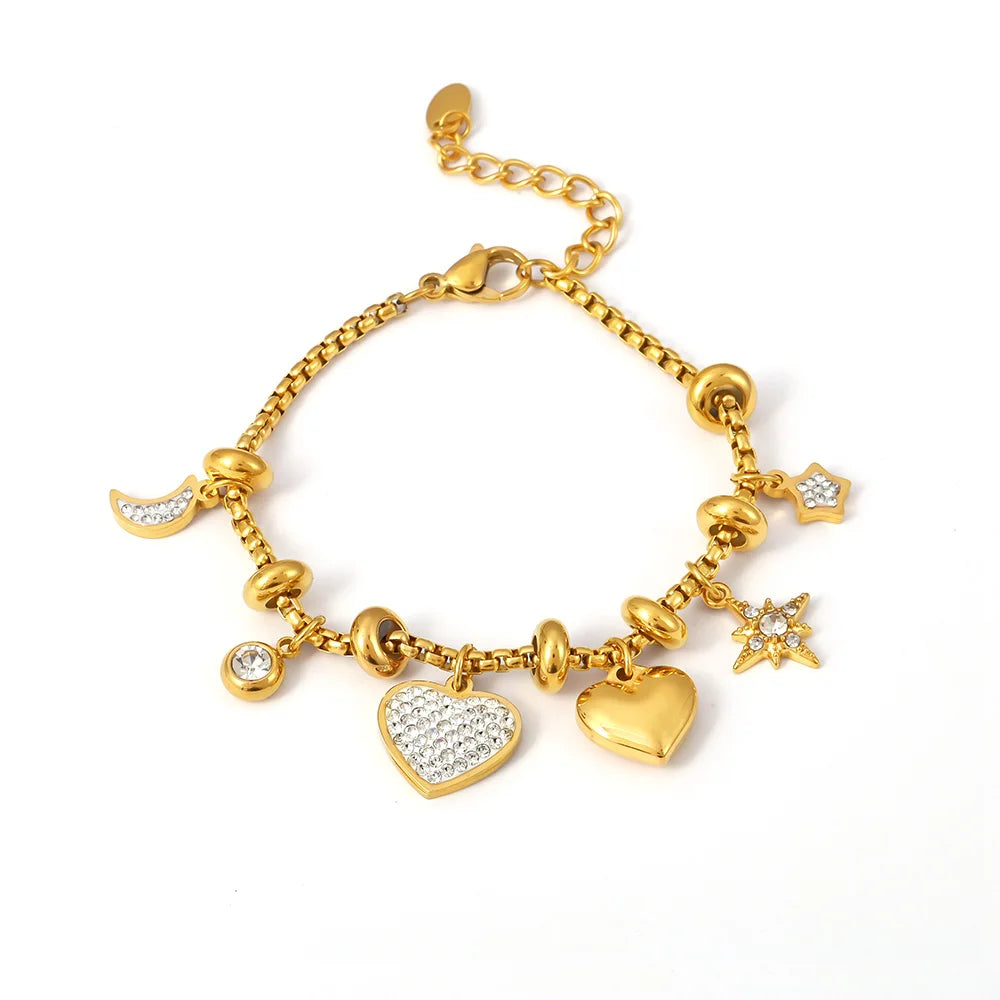 Heart Charm Bracelet