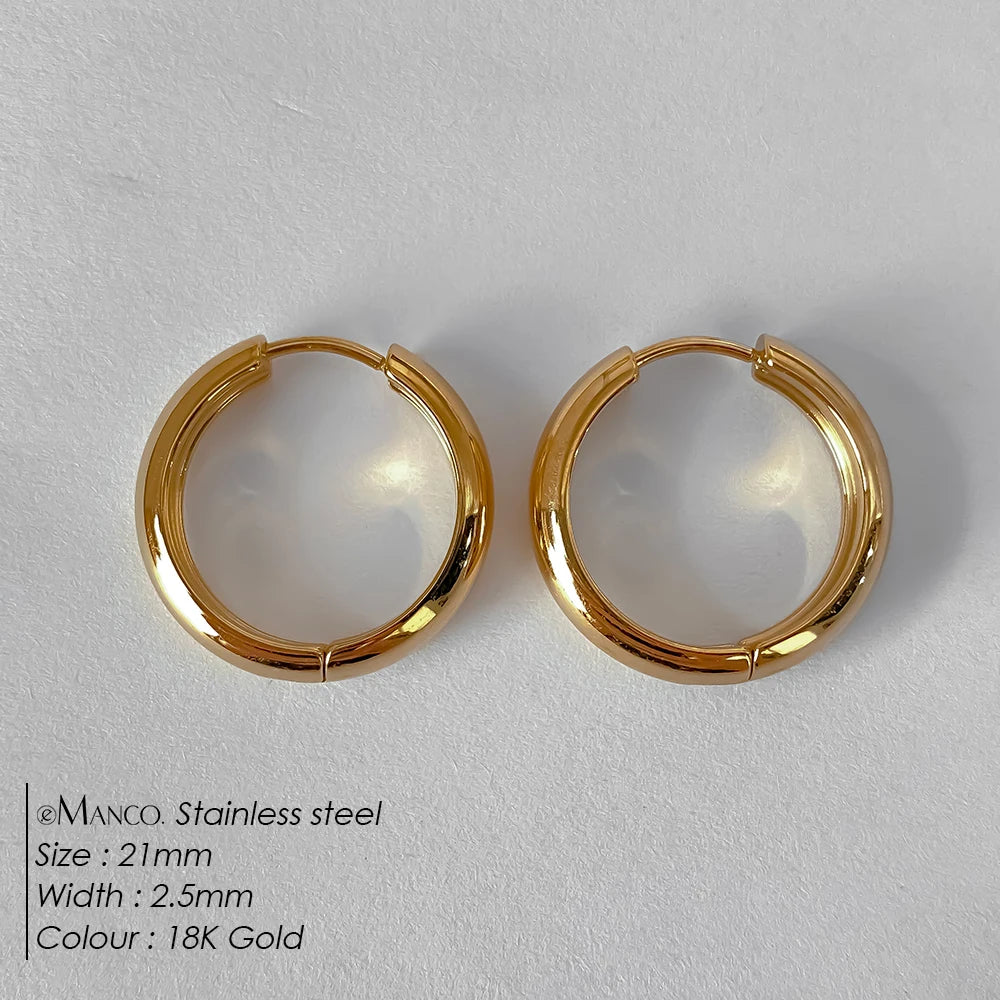 Wide Hoop Earrings