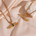 T-Bar Pendant Necklace