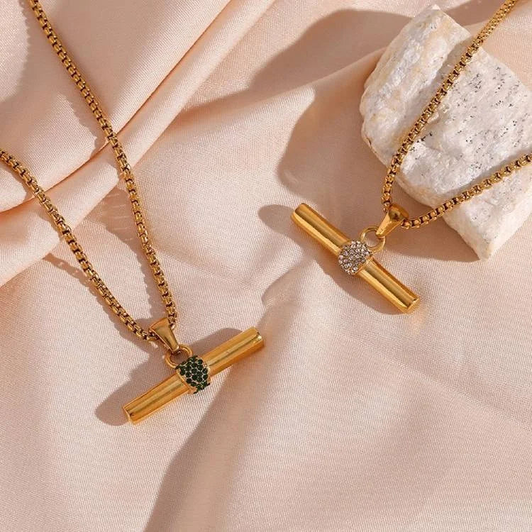 T-Bar Pendant Necklace
