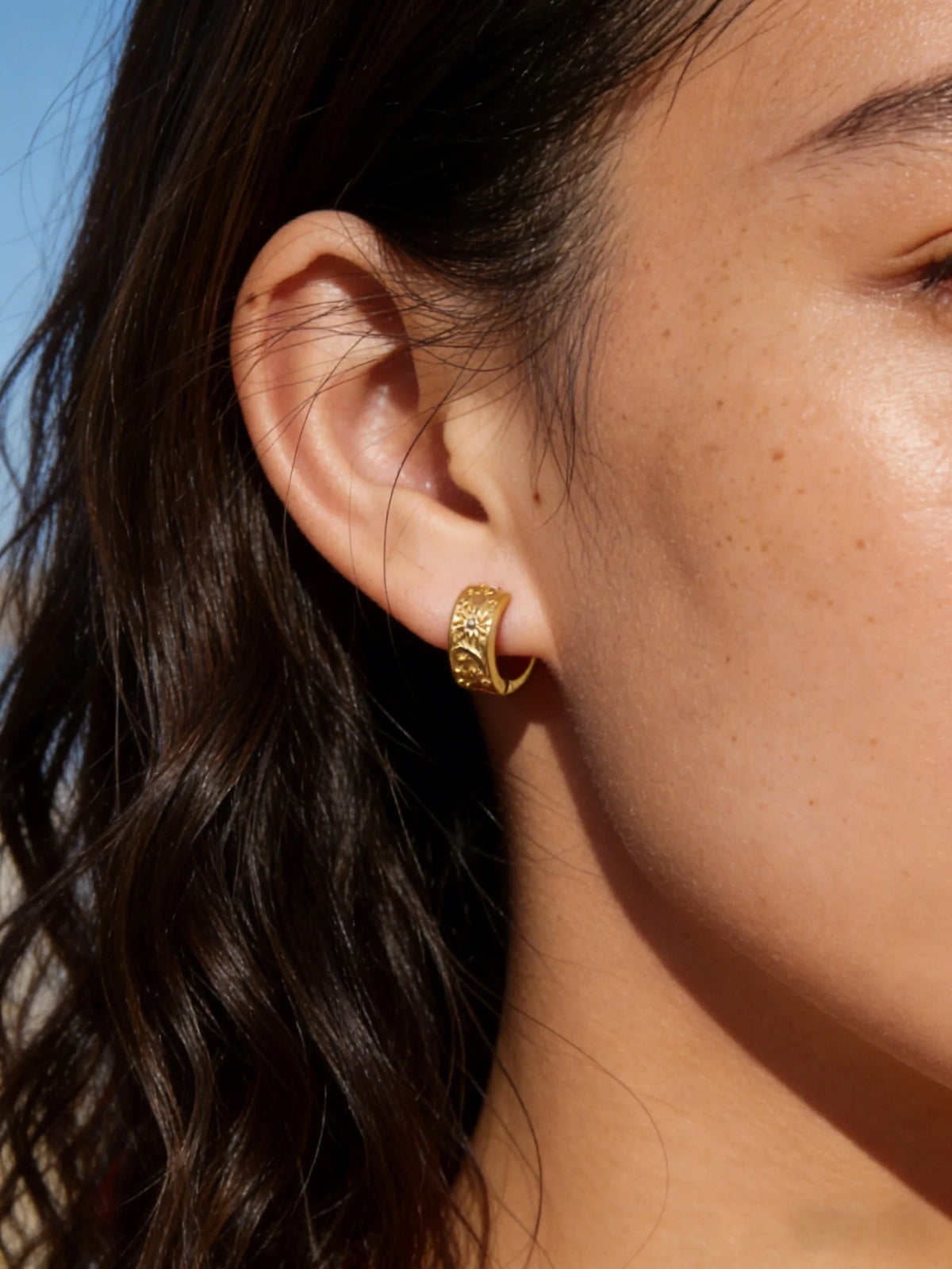 Moon & Sun Huggie Earrings