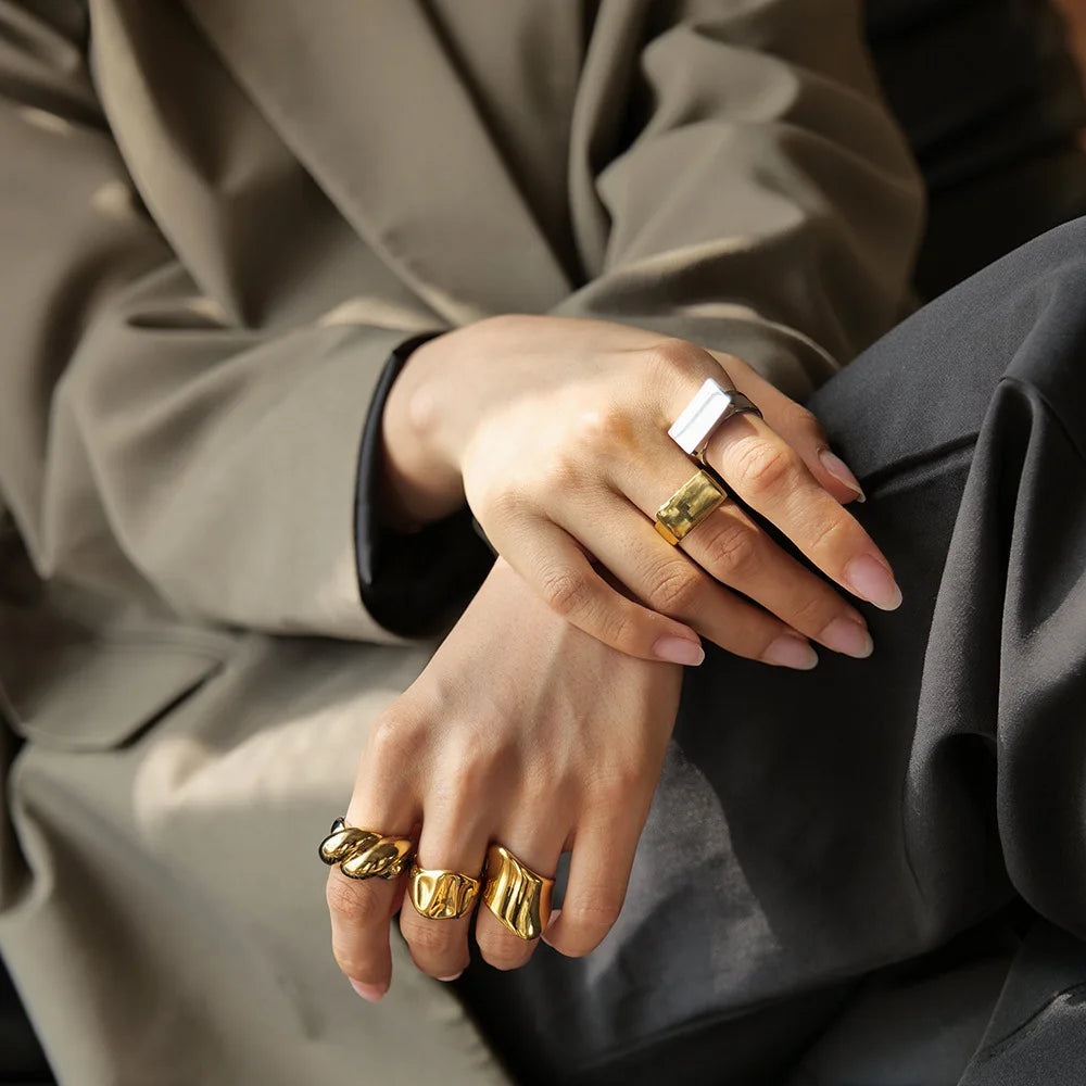 Chunky Gold Statement Ring