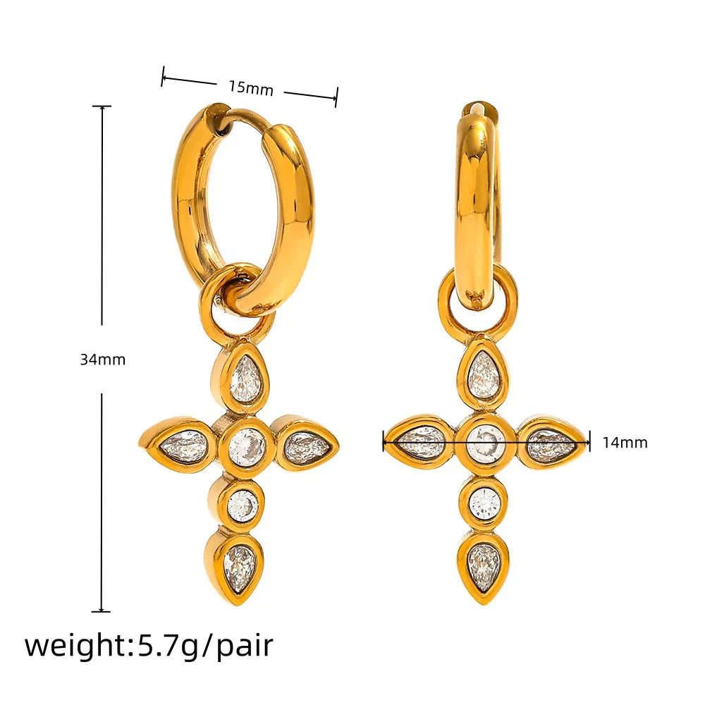 Cross Necklace & Earrings