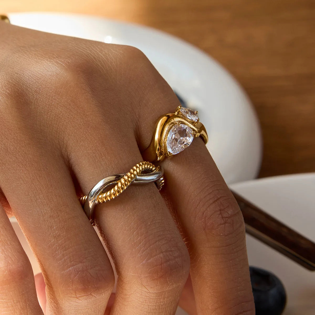 Irregular Teardrop Ring