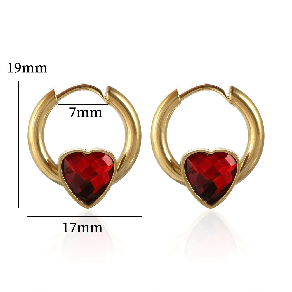 Heart Hoop Earrings