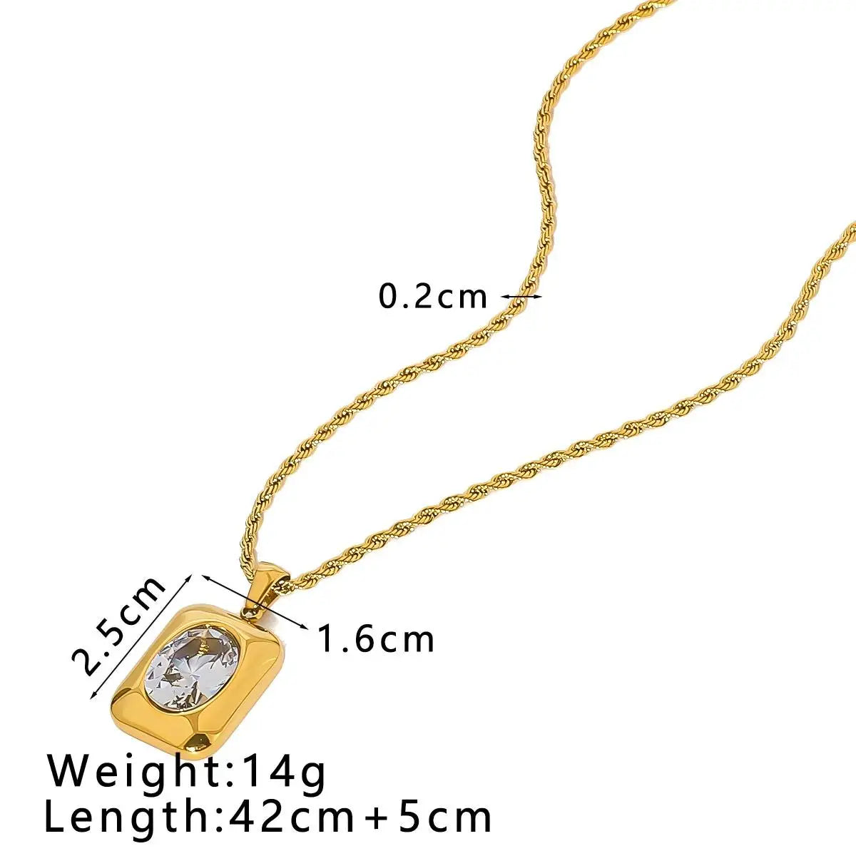 Square Pendant Necklace