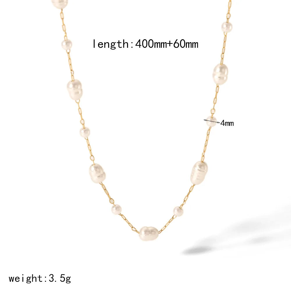 Faux Pearl Necklace, Bracelet