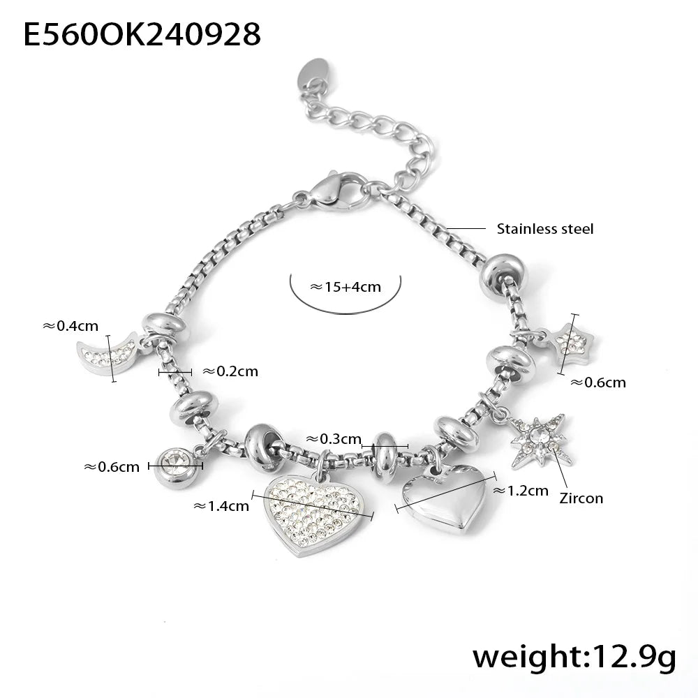 Heart Charm Bracelet