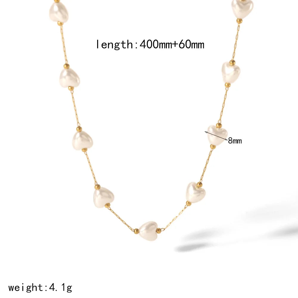 Faux Pearl Necklace, Bracelet