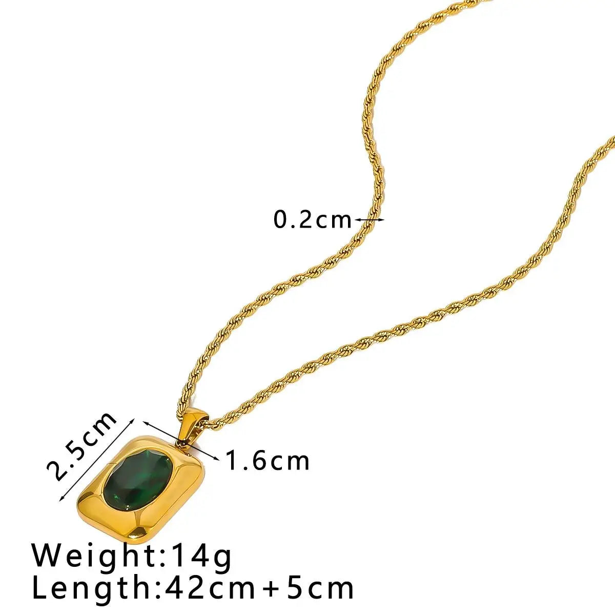 Square Pendant Necklace